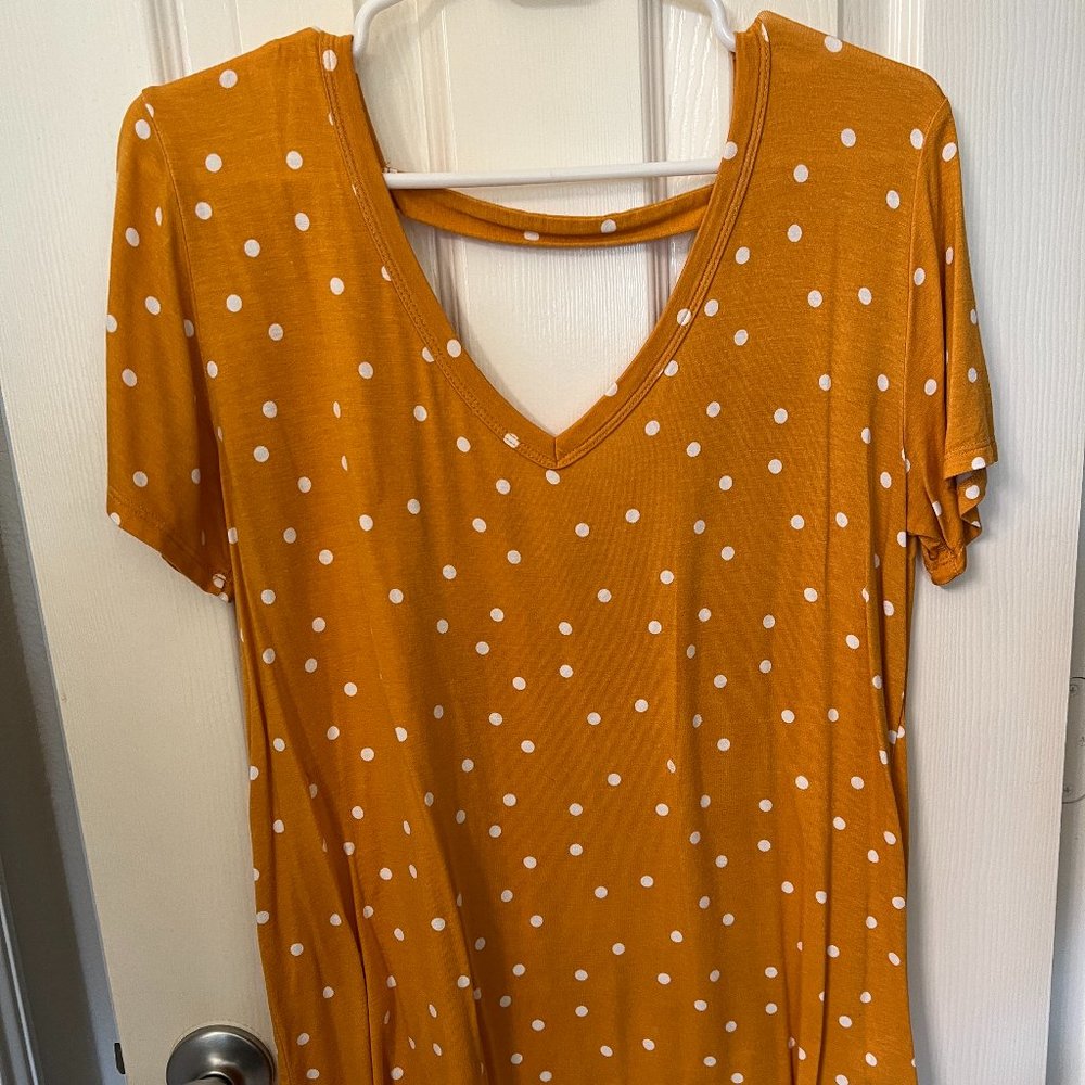 Nine Britton Yellow Polka Dot Top
